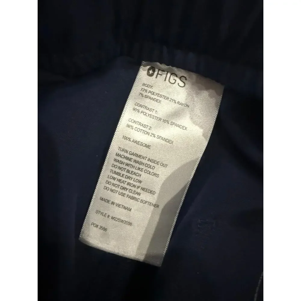 FIGS Men's Tansen Scrub‎ Jogger Pants Size Small Navy Blue Technical Collection